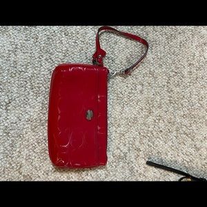 Red coach wristlet